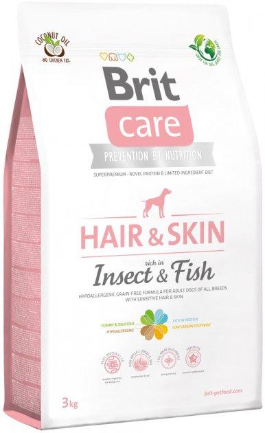 Гіпоалергенний корм для собак усіх порід з білком комах та рибою Brit Care Dog Insect Fish 3 кг