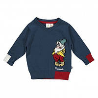Стильный детский свитер для мальчика с гномом BRUMS Италия 143BDHC003 синий .Хит!
