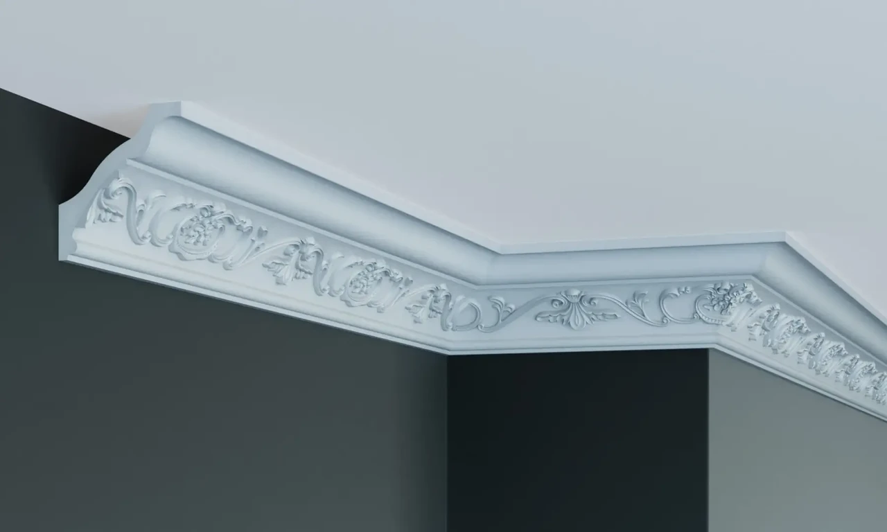 Стельовий плінтус Gaudi C1009 (8,2х5,8)см, довжина 2м