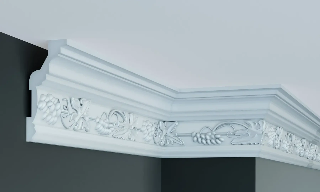 Стельовий плінтус Gaudi C1012 (14х7)см, довжина 2м