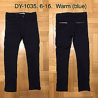 Утепленные брюки для девочки на флисе F&D Венгрия DY1035 Синий 164 .Хит!