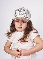 Современная детская кепка для девочки с принтом кота-единорога 0-2 Dembo House Украина МИРТА Молочный .Хит!