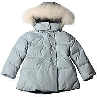Стильное детское пальто для девочки BRUMS Италия 143BEAA010 Серый ӏ Верхняя одежда для девочек 80.Топ! .Хит!