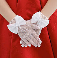 Белые перчатки для девочки на бал карнавал
