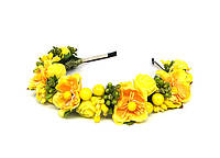 Оригинальный обруч для волос Желтые цветы