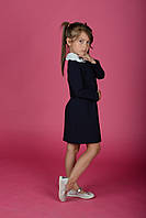 Школьное платье для девочки Школьная форма для девочек Rolly Корея 18504 Синий .Хит!