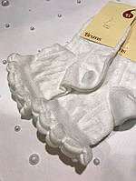 Нарядные детские носки для девочки с жаккардовым рисунком BRUMS Италия 151BGLJ003 Белый 5*(30-33).Топ! .Хит!