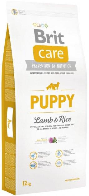 Сухий корм для цуценят всіх порід з ягням та рисом Brit Care Puppy Lamb & Rice 12 кг