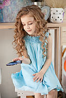 Детское платье для девочки Нарядная одежда для девочек Одежда для девочек 0-2 BABY A Италия H0645 Голубой