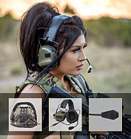 Активні навушники з гарнітурою Earmor М32 хакі .Хит!