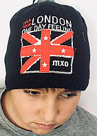 Весенняя детская шапка для мальчика с принтом английским флагом MaxiMo Германия 53573-729300 Черный .Хит!