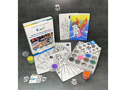 Подарунковий набір для малювання кольоровий пісок для дітей "Розмальовка кольоровим піском" — ГЕРОЇ  ⁇.Топ!.Хіт!