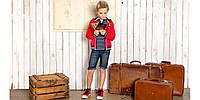 Модные детские шорты для мальчика джинсовые UBS2 Испания +1845 Синий .Хит!