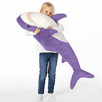 Плюшева м'яка іграшка акула з ікеї ІКЕА 100 см Фіолетовий  ⁇  100.Топ!.Хіт!