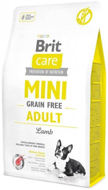 Сухий корм для собак малих порід з ягням Brit Care GF Mini Adult Lamb 2 кг, фото 1