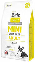 Сухой корм для собак мелких пород с ягненком Brit Care GF Mini Adult Lamb 2 кг