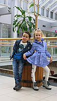 Красивый детский плащ для девочки BRUMS Италия 141BGAA001 Фиолетовый ӏ Верхняя одежда для девочек 140 .Хит!