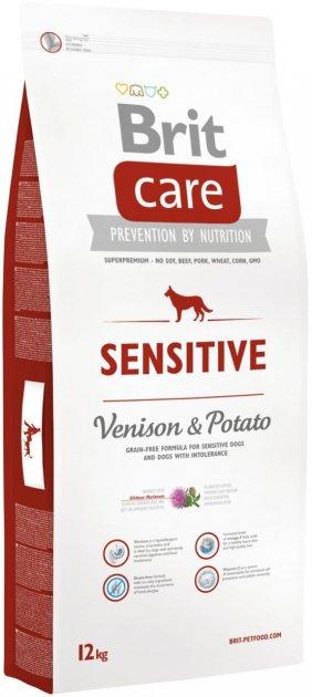 Беззерновий корм для собак з чутливим травленням Brit Care Sensitive Venison & Potato 12 кг, фото 1