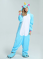 Пижама кигуруми для детей и взрослых голубой пони | кенгуруми|.Топ! 176 .Хит!