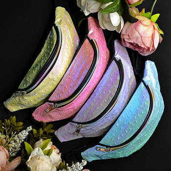 Сумка на пояс бананка яскрава 11*31 см на блискавці чудової якості Luna