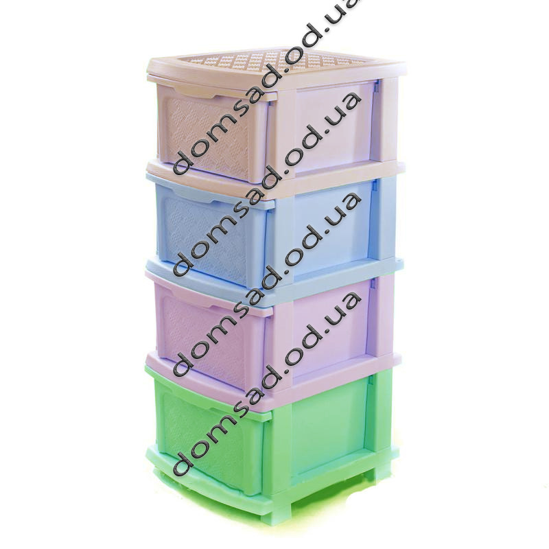 Комод пластиковий 4 ящики мульти R-Plastic "Компакт Плюс" 86*40*34 см