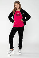 Детские спортивные штаны для девочки Young Reporter Польша 193-0118G-23-100-1 Черный весеннии осенью 158 .Хит!
