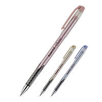 Ручка шариковая масляная Axent Shine, 0,7 мм, рельефный грип, корпус разных цветов, чернила синие