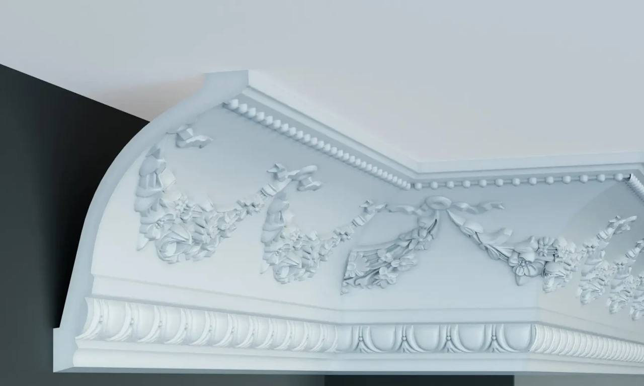 Стельовий плінтус Gaudi C102 (20,2х14,7)см, довжина 2м