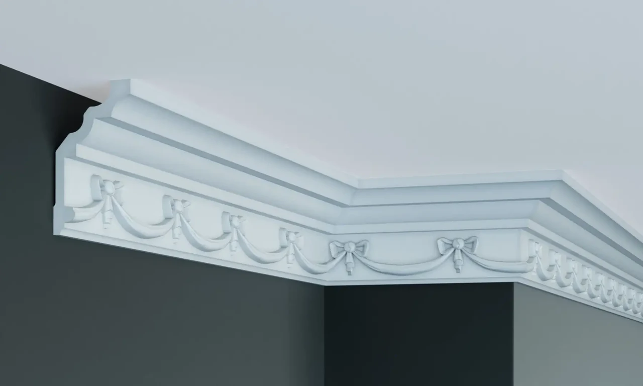 Стельовий плінтус Gaudi C1035 (10,8х6,2)см, довжина 2м
