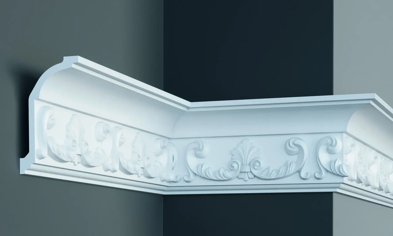 Стельовий плінтус Gaudi C1049 (14,2х8,4)см, довжина 2м