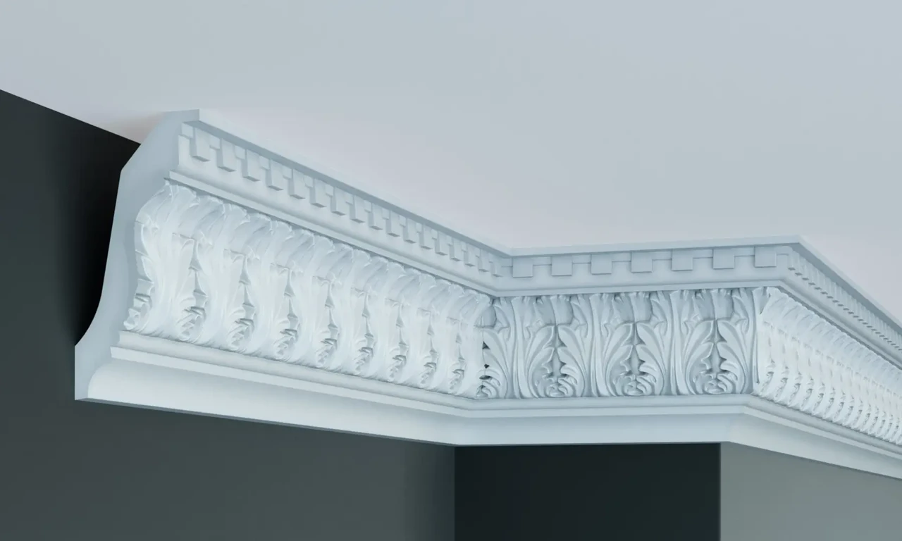 Стельовий плінтус Gaudi C1075 (14х7,8)см, довжина 2м