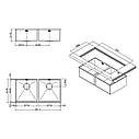 Кухонна мийка Apell Ferrara Zero FEQ3838USC Satin, фото 3