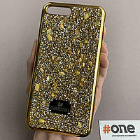 Чехол для Apple iPhone 7 Plus чехол с камнями на телефон айфон 7 плюс золотой w2q
