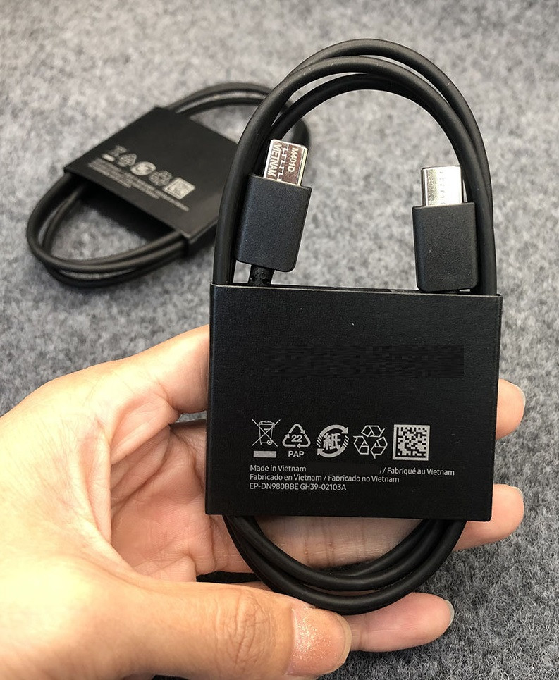 Оригінальний кабель Samsung для швидкого заряджання Type C — Type C 5A, фото 1