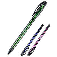 Ручка шариковая масляная Axent Space, 0,7 мм, прорезиненый корпус разных цветов, чернила синие