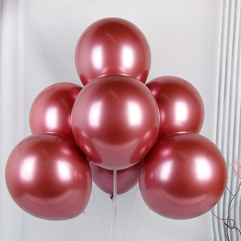 Хромовані кульки 5 дюймів 100 шт. червоний red, фото 1