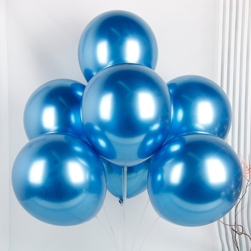 Латексні повітряні кулі 18 дюймів хромовані синій blue