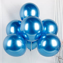Латексні повітряні кулі 18 дюймів хромовані синій blue