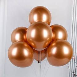 Повітряні кулі хромовані Колір Бронза rose gold розмір 10 дюймів паковання 50 штук
