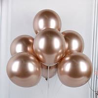 Воздушные шары хром розовое золото champagne 12 дюйм оптом