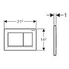 Кнопка зливу для інсталяції GEBERIT подвійна матована чорна 162977 115.080.16.1, фото 2