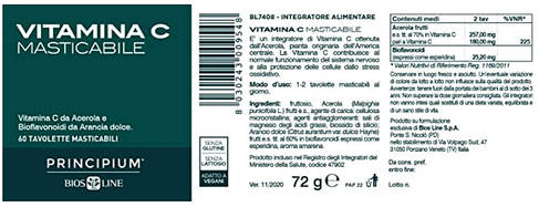Вітамін С Bios Line Vitamina C Masticabile 60 таблеток, фото 4