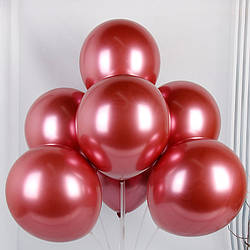 Кулі повітряні латексні хром 18" red
