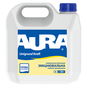 Універсальна зміцнювальна грунтовка AURA Unigrund Kraft 5 л (42267), фото 1