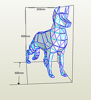 PaperKhan Конструктор из картона овчарка собака пес оригами papercraft 3D фигура развивающий набор антистресс