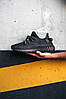 Кросівки чоловічі Adidas Yeezy Boost 350 Black взуття Адідас Ізі Буст 350 чорні легкі рефлектив світяться, фото 3