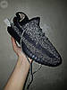 Кросівки чоловічі Adidas Yeezy Boost 350 Black взуття Адідас Ізі Буст 350 чорні легкі рефлектив світяться, фото 5