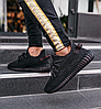 Кросівки чоловічі Adidas Yeezy Boost 350 Black взуття Адідас Ізі Буст 350 чорні легкі рефлектив світяться, фото 7