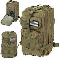 Армейский тактический рюкзак Iso Trade Military XL зеленый 8920 (35 л, Польша)