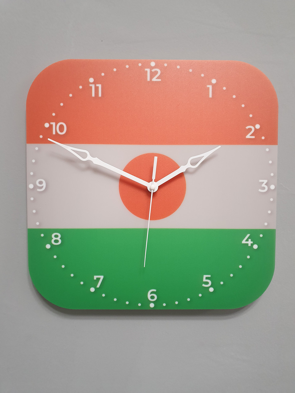 Настінний годинник прапор Нігеру, подарунок нігерцеві, фото 1